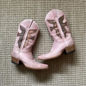 PINK SNAKESKIN FRYE DAISY DUKES
